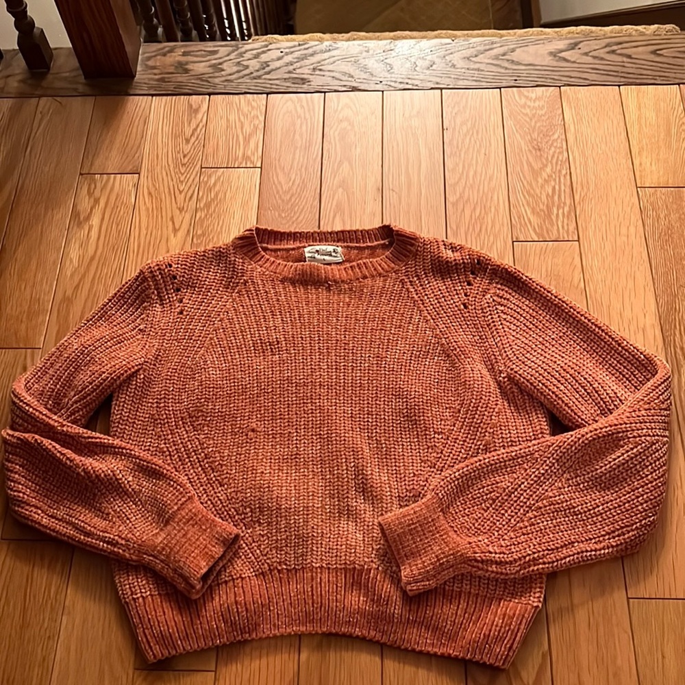 Pood Apparel Burnt Orange Sweater, Size Large